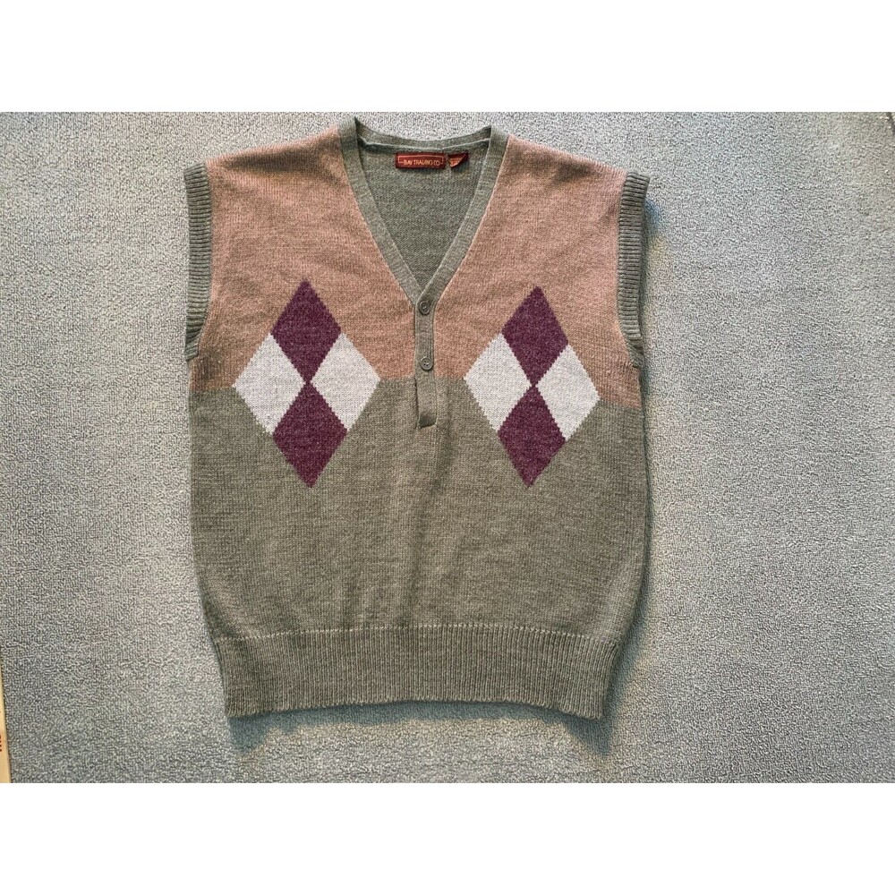 Bay Trading Company Sweater Mens Knit Sleeveless XL Bay Trading Co